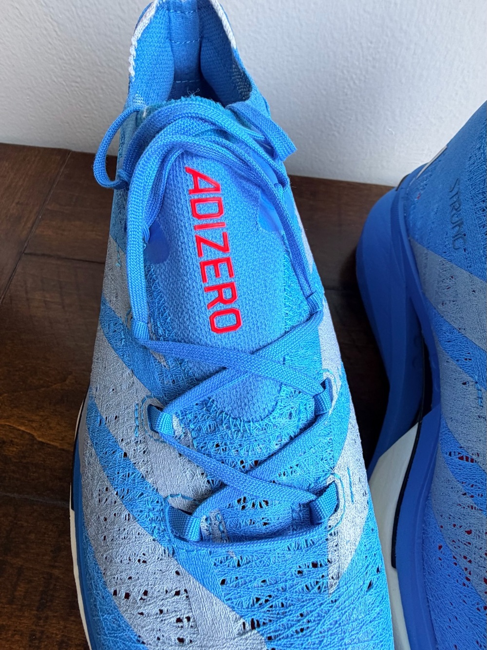 Adidas Adizero Prime X3 Strung Blue Running Shoes Men Size 9 Women 10 JQ0615 - Picture 5 of 16